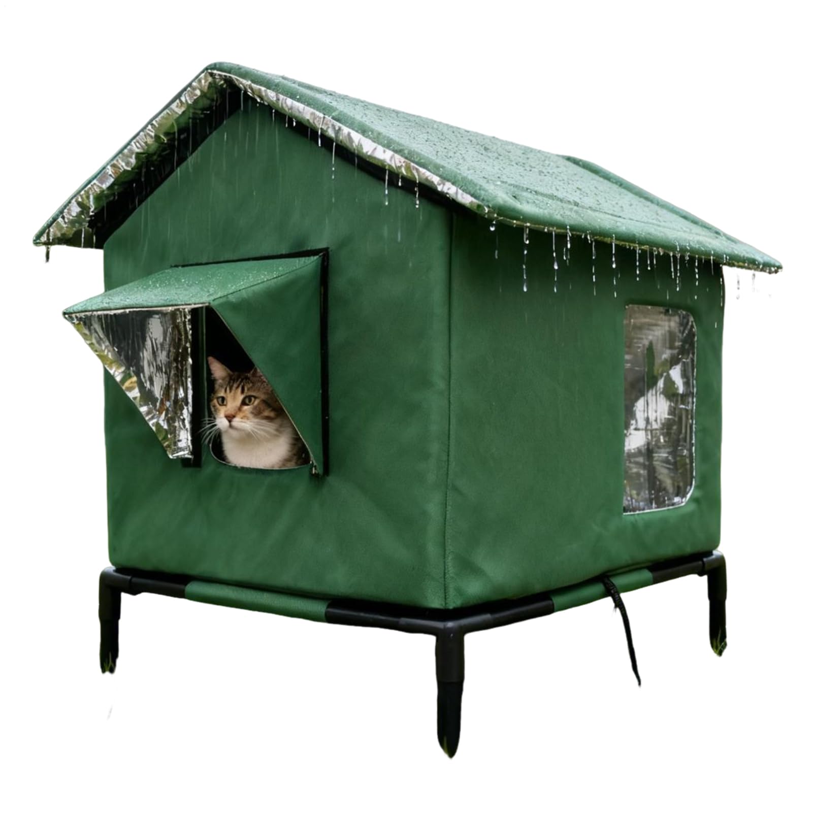猫棲み家 室外 猫用臥榻 犬猫兼用 冬用 防寒 雨合羽 断熱 猫掘ったて小屋 野ら猫 外飼い 生あたたかい 愛玩動物棲み家 折りたたみ 精神的な統合飾り気の無い 撥水産業 庭 縁側 難民キャンプ