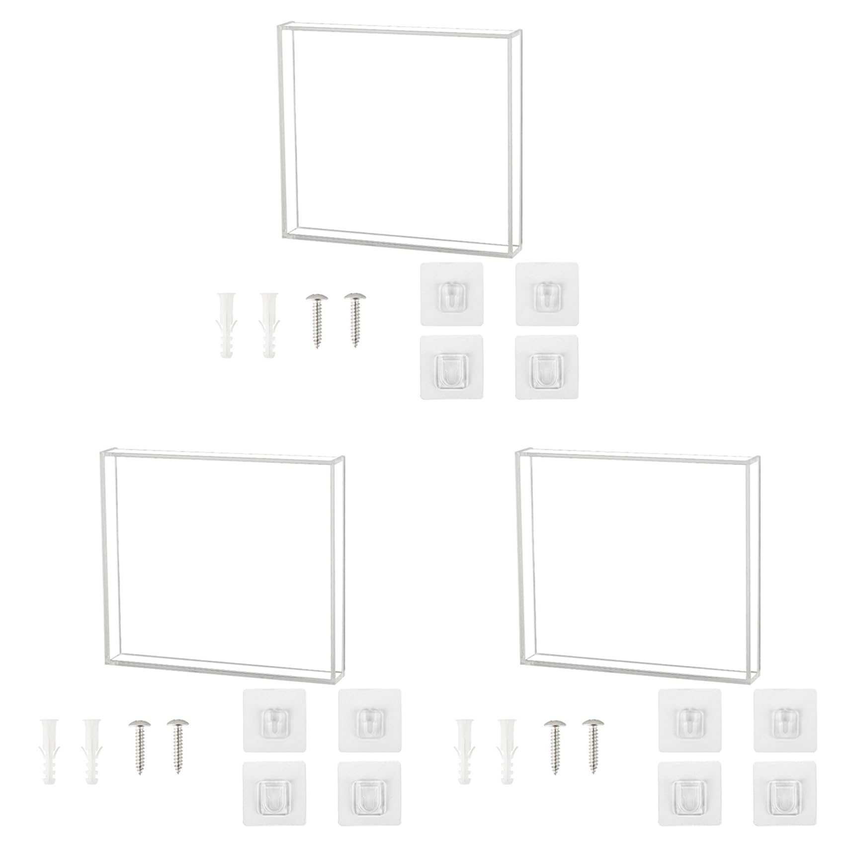 アクリルディスプレイケース CD納めるボックス席 飾りつけ式 納める仕合わせ 澄み切った ウォールシェルフ 今めかしい 室内装飾雑貨 3個仕掛ける