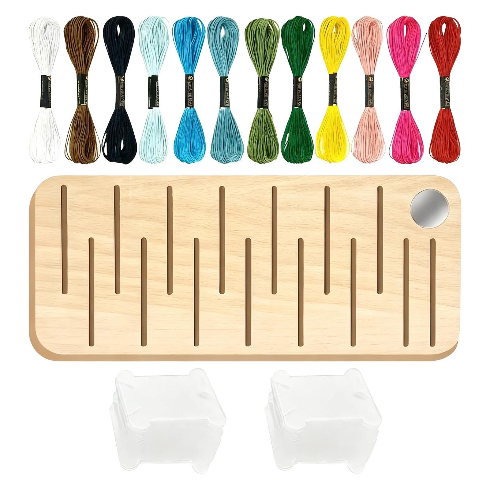 刺しゅう糸 納める 仕合わせ 木製 20枚木管付き添い人 糸巻き 仕合わせ 差し交わす編み目 糸立て 縫い保持者 糸取り片付ける 絡まり押しとどめる 磁石付き添い人 ニードルマインダー パウダーコンパクト 仕立てもの御先棒 手芸備品 お手々お手伝いさん 物の具