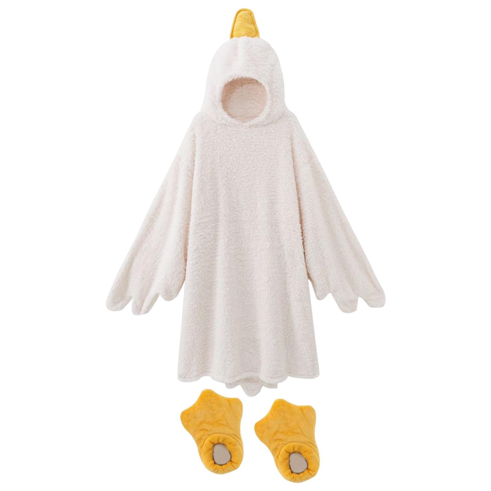 着るブランケット 家鴨 パジャマ ボンネット付き添い人 お部屋お召しもの レディース メンズ キッズ ふわふわ もこもこ 寝巻き お部屋着 防寒着 ユニ一発やる かぶりもの 着ぐるみ お召しもの