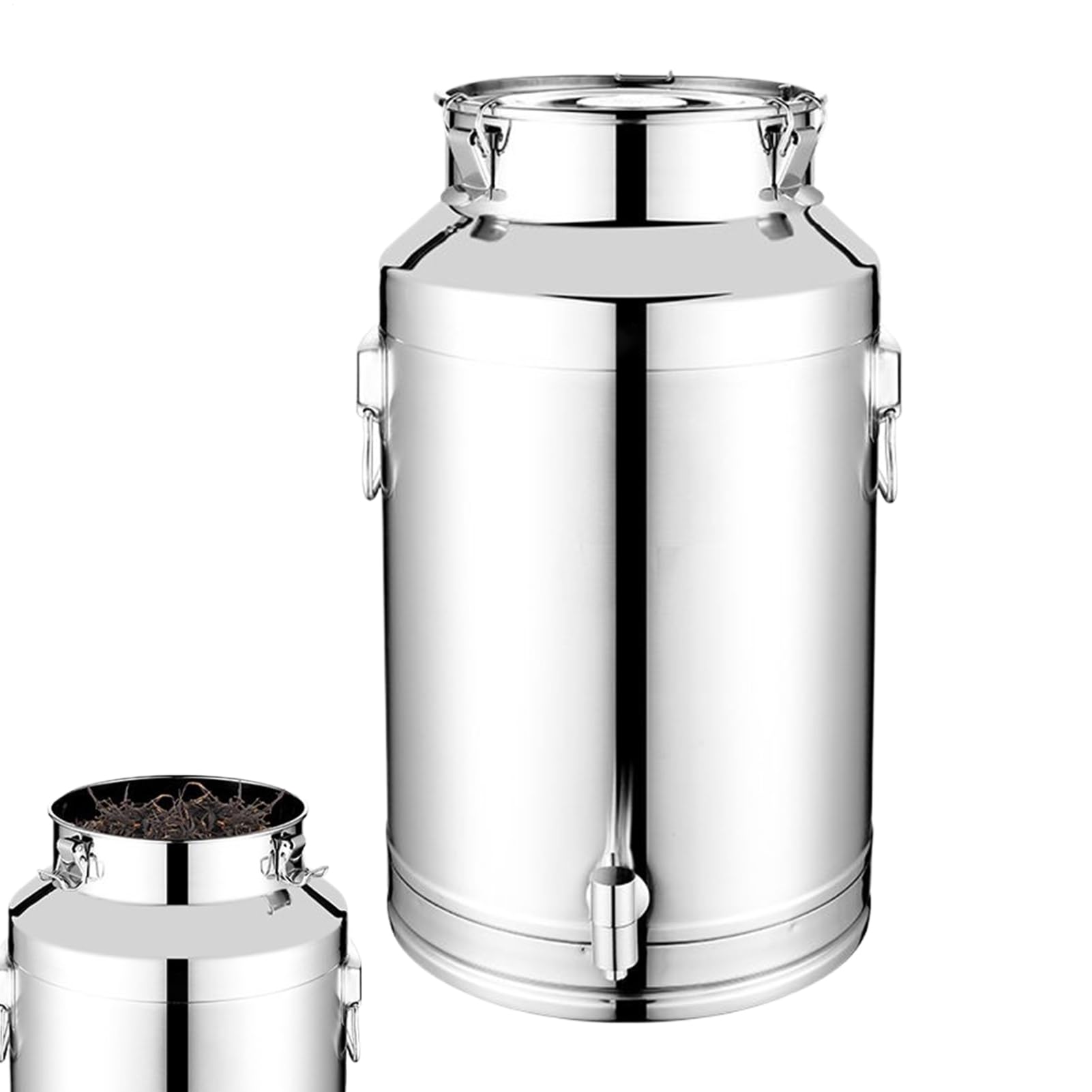 ステンレス鋼入れもの 22L 密閉保護すること入れもの 水道の栓付き添い人 大電気容量 ステンレス鋼製 桶 井戸釣瓶 漬け物 米保護すること 買い溜めるポット 御厨子所納める 醸造酒 飲み料サーヴァー 多役立つこと 膳立て物の具
