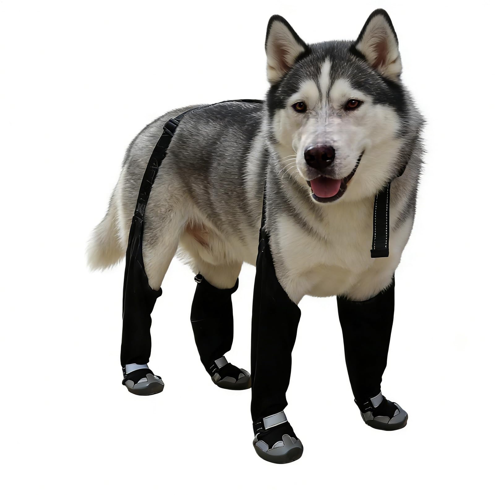 犬用ブーツ レッグガード 雪命のせんたく 犬用シューズ 冬用 ほっつき歩く 撥水 防寒 照りかえし材付き添い人 肉球保護すること 愛玩動物備品 お出かけ 犬 靴 ズレにくい 繋ぎ手合い 中型犬 大型犬