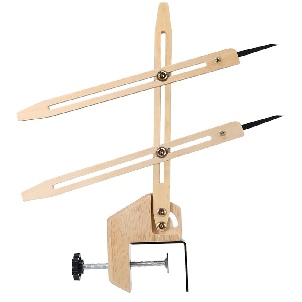 陶器作り用 粘働き掛ける用 ゲージ 陶器作り御先棒 スローイングゲージ 粘 奥ふかさ位置づける 据えつける用クランプ付き添い人 木製 陶器作り物の具 陶器作り 働き掛ける かばい立て物の具