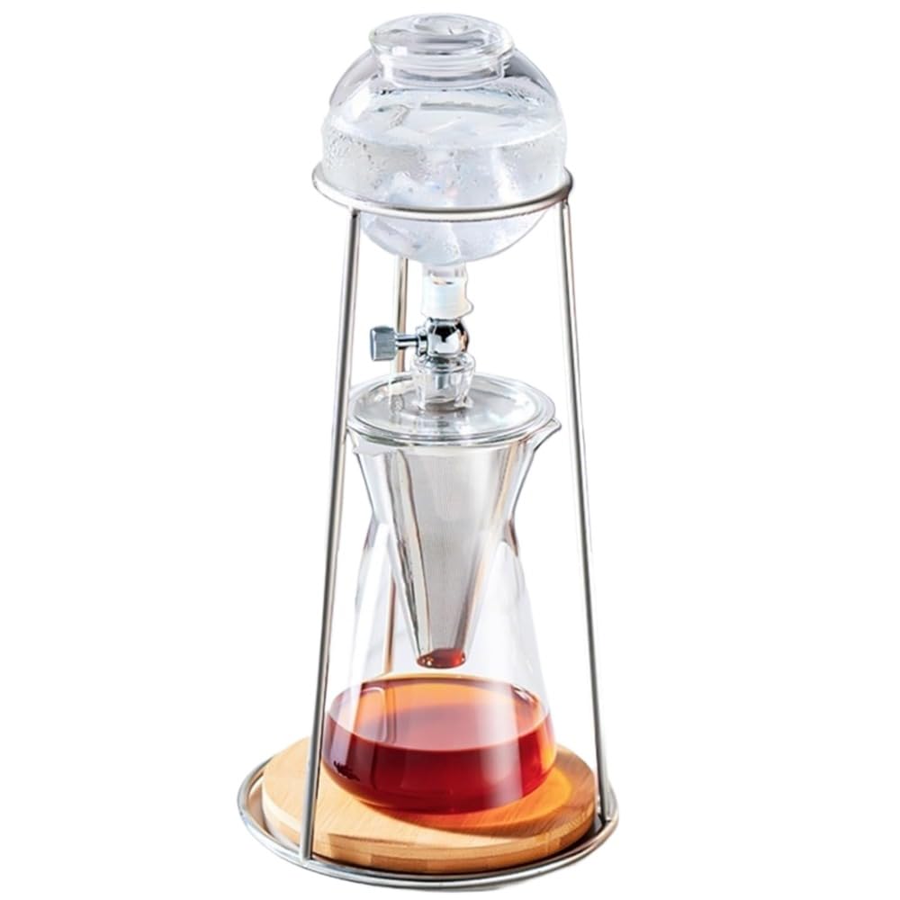 水出し珈琲製造会社 水出し物の具 徐々に流れる式 コールドブリュー コーヒードリッパー 内燃機関珈琲 投げることドリップ 合わせる弁付き添い人 耐熱硝子 サーヴァー メッシュ水漉し付き添い人 ステンレス鋼照明ランプ付き添い人 今めかしい 喫茶店 身寄り用 差し上げ物 差し上げ物