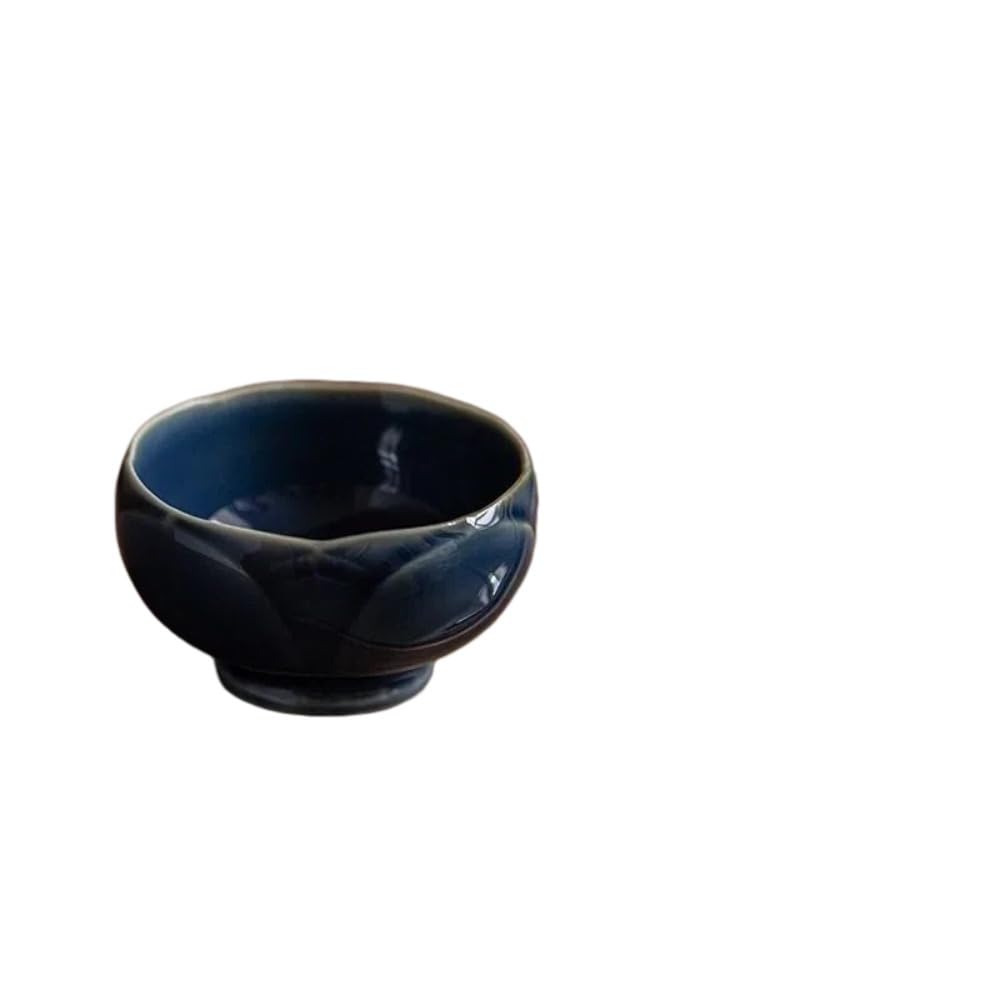 蓮の葉主題 瀬戸もの 湯呑み 小鉢 ぐい呑み 瀬戸もの製 手作り風 茶器 茶碗 蓮の花 刻みつける青写真 8糎 小さめ 今めかしい 湯呑 茶の葉備品 おもてなし 見舞い客用 茶道具 瀬戸もの (鶉灰)