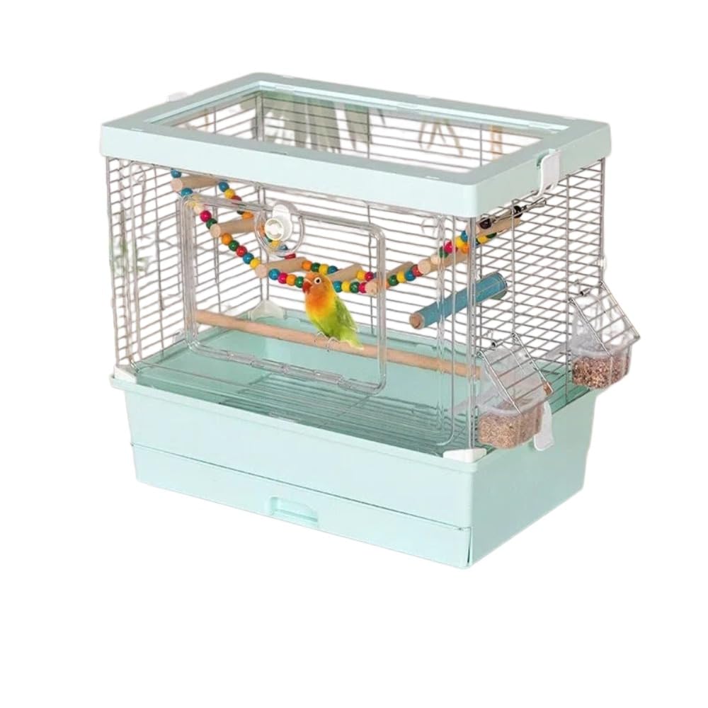 鳥かご 今めかしい 澄み切った 愛玩動物伏せ籠 飛禽用 伏せ籠 澄み切った伏せ籠 見晴らし 繁殖伏せ籠 文鳥 インコ 見ることし分かりやすい 掃き出す飾り気の無い 抽き出し式 精神的な統合式 通気性 360度可視性 手ごわい 軽さ 室内用 (緑であること)