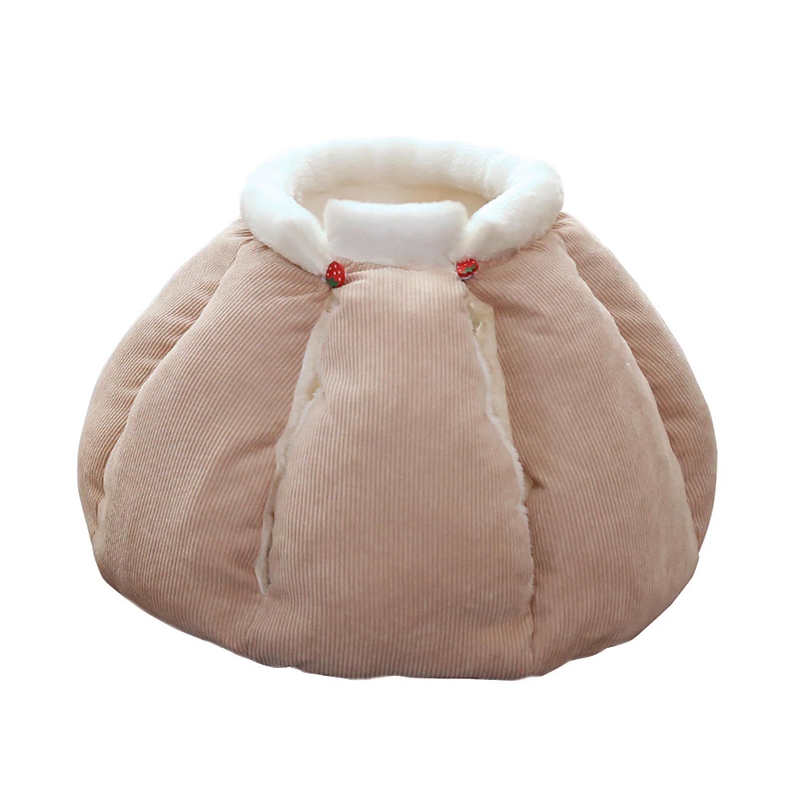 、キャットテント、キャットハウス、屋内猫用キャットベッド、屋内猫用猫ベッドクリアランス、冬用パッド入り厚手暖かいクローズドパンプキンネスト、お団子猫の巣かわいい猫の家ペット犬小屋セミクローズド｜擇木ショップ