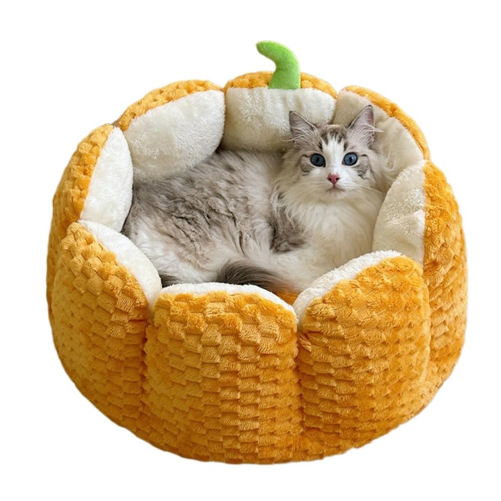 パンプキンキャットベッド 大容量 ペットマット 暖かい猫と犬のベッド 四季 ユニバーサルペットベッド 秋冬犬用マットレス 小中型猫と犬がぐっすり眠るのに適しています ()｜擇木ショップ