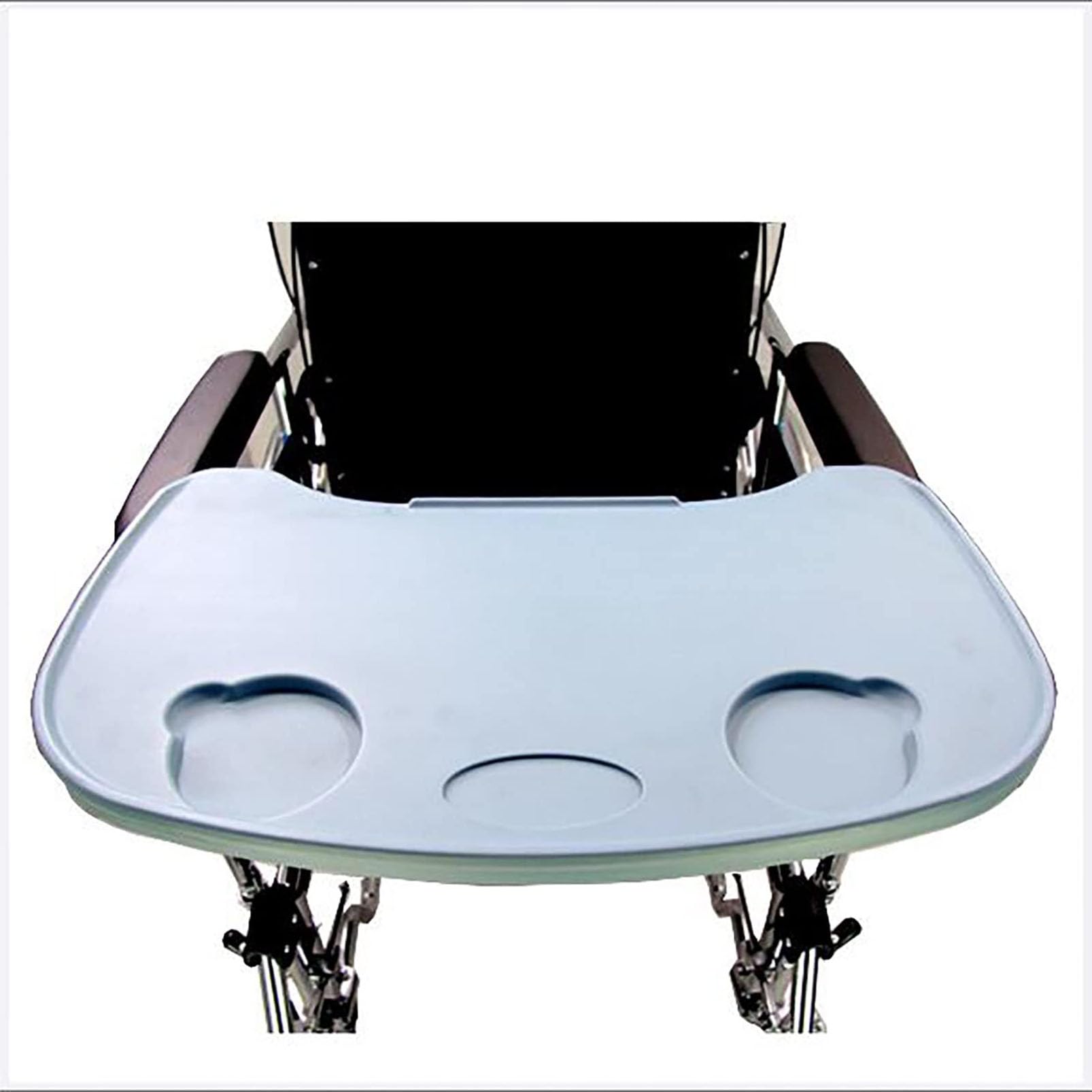 ポータブル車いすラップトレイテーブル、読書、ポータブルプラスチックアクセサリー取り外し可能なデスク、休憩所用の取り外し可能な車椅子テーブル 障害者|擇木ショップ