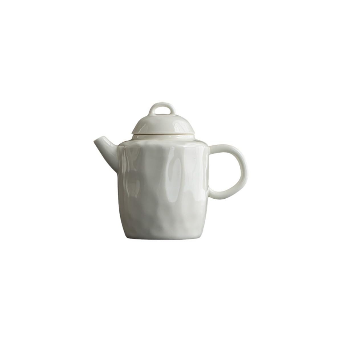 セラミック急須 濾し器付き 白瓷ティーポット 一人用茶器 功夫茶具 釉面滑らか 手入れ簡単 家庭用 茶室用 コンパクトサイズ 耐久性 日常茶飲みに適 (スタイル1)｜擇木ショップ