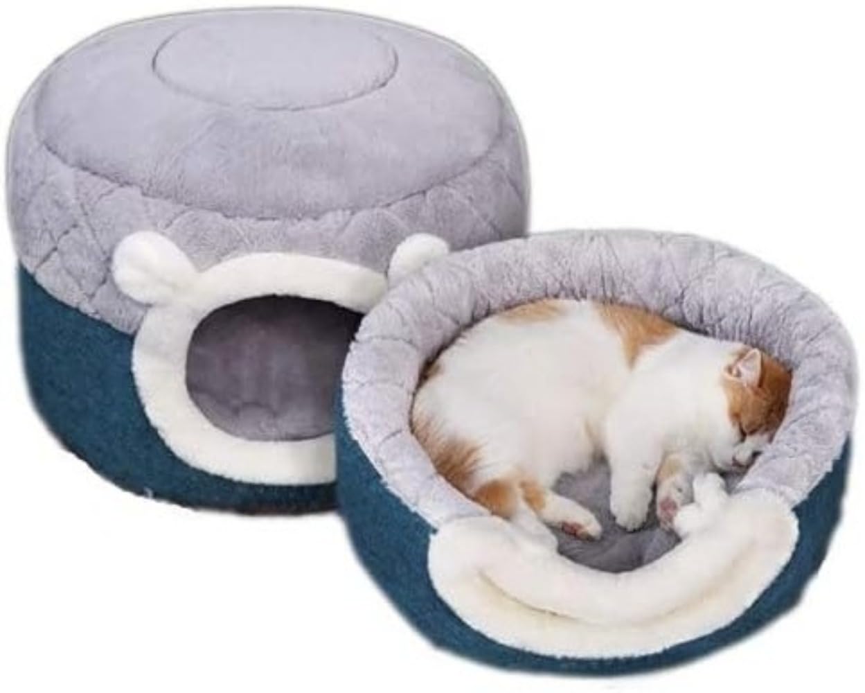 ドーム型ペットハウス。2で冬はハウス、夏はベッドに。ふわふわクッションで愛犬・愛猫が安心。洗えて清潔、滑り止め付き。 ()|擇木ショップ