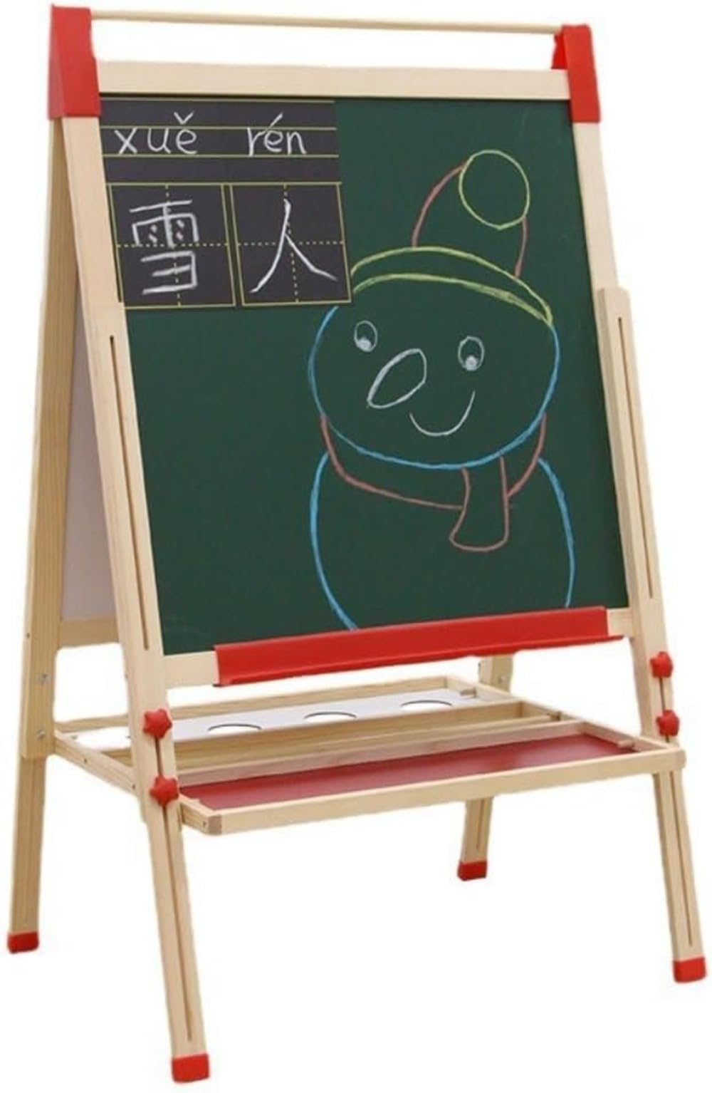 粉塵なしのマグネット描画面で無限お絵かき!高さ調整式 スタンドお絵かきボード (90-165/角度調節可能) 子どもの姿勢と創造性を育む知育家具 (75-138)|擇木ショップ