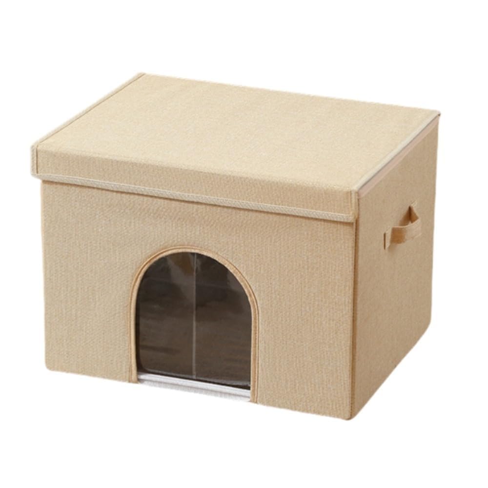 ペット冷却ハウス 夏用 ひんやり冷感 猫ハウス 犬小屋 8以内中&middot;小型犬用 ペットひんやりマット 360&deg;全方位冷却 熱中症・暑さ対策 接触涼感 耐用性 防水 折り畳める 冷えマット 繰り返し利用可能 屋外、屋内用 (ベージュ)｜擇木ショップ