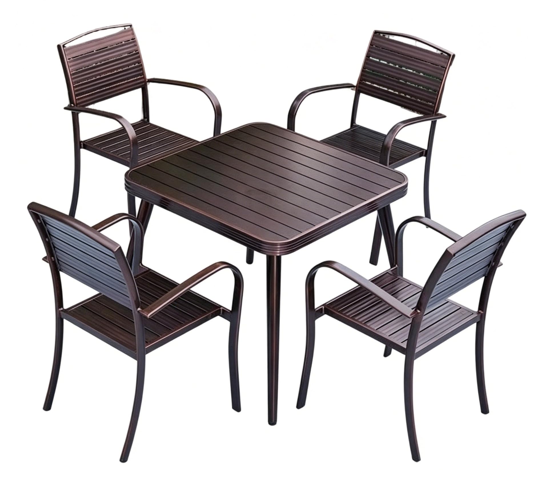 大型 ダイニングテーブルセット 庭 テーブルセット 食卓テーブル 4人用 6人 8人用 アルミ製 ガーデン家具 おしゃれ 北欧風 人間工学 通気性 耐荷重 耐候性 耐錆 スタッキング収納可能 コンパク｜擇木ショップ