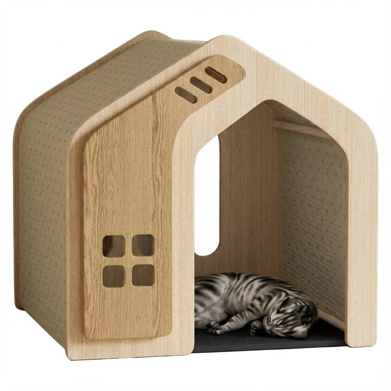 犬小屋 猫ハウス 木製犬小屋 屋外用 犬舎 室外 屋内 木製ケージ 通気 ヴィラ 日焼け対策 オールシーズン対応 広々としたスペース 換気 雨除け 水洗い 耐腐食 フロアマット付き 組み立て簡単 家庭用 バルコニー アトリウム 四季対応 小型犬 中型犬用 大型犬用 (大きい)|擇木ショップ