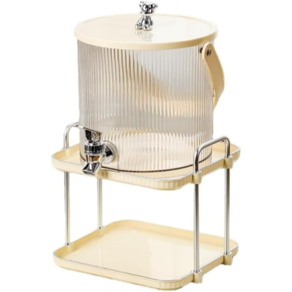 ドリンクディスペンサー、ドリンクサーバー、ウォータージャグ、蛇口付き、水差し、プラスチック製、蓋付き、多機能、取っ手付き、かわいい、大容量、広口、割れにくい、お手入れ簡単、業務用、家庭用、おもてなし用｜擇木ショップ