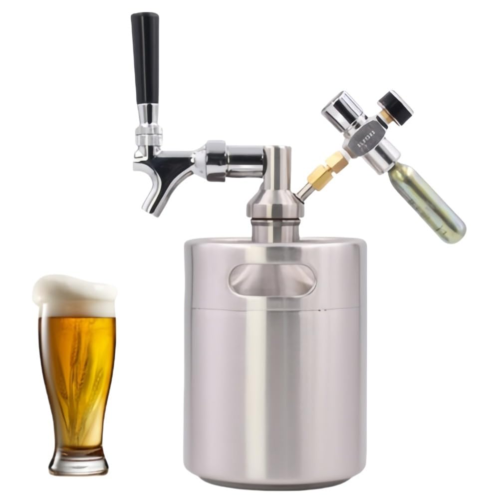 ビールサーバー ビールディスペンサー 缶ビール 304ステンレス鋼 ビール樽システム 家庭用 業務用 安全 健康 頑丈 調節できない蛇口 2カートリッジは含まれません (4)|擇木ショップ