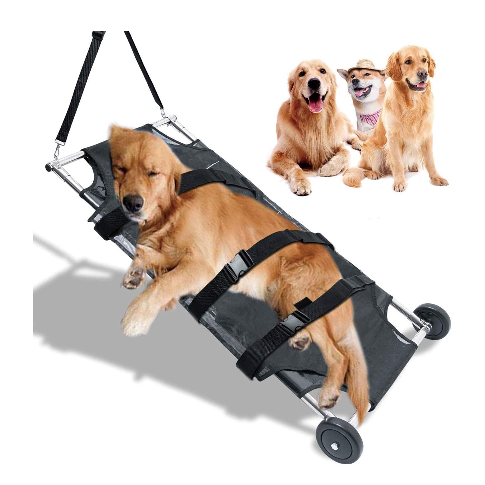 ペット用ストレッチャー, 折りたたみ式, 大型犬・小動物用救助搬送担架, 組立簡単｜擇木ショップ