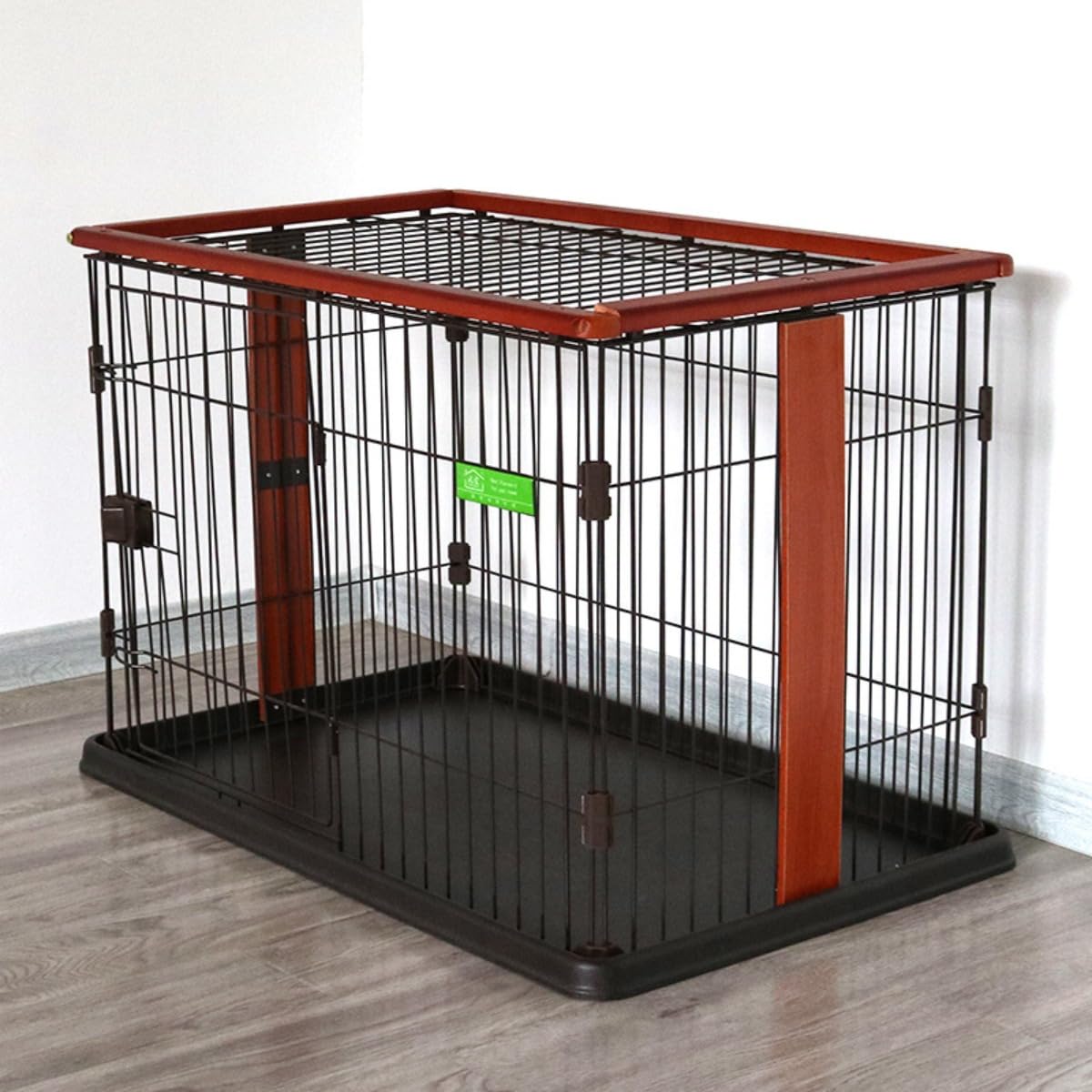ペットサークル 木製 犬用ケージ 犬ゲージ ペットサークル 幅146&times;奥行68&times;高さ71 小中大型犬用 トイレ付き マット付き 屋根付きセット 犬ゲージトイレ別 室内 屋内 小型中型犬 (幅87&times;奥行56&times;高さ60,)｜擇木ショップ