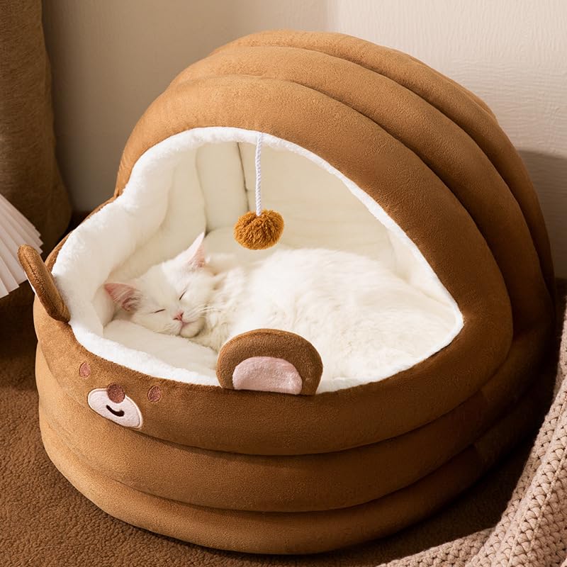 ペット ベッド 犬 ベッド 猫 ベッド ペットハウス ペットソファ ペット用ベッド 子犬 猫用 ペットクッション ペット用寝袋 ふわふわベッド 寝床 キャットベッド 小型犬 多機能 小動物用 安眠 ぐっすり眠れる 犬猫 兼用 寒さ対策 (:30*30*28,)|擇木ショップ