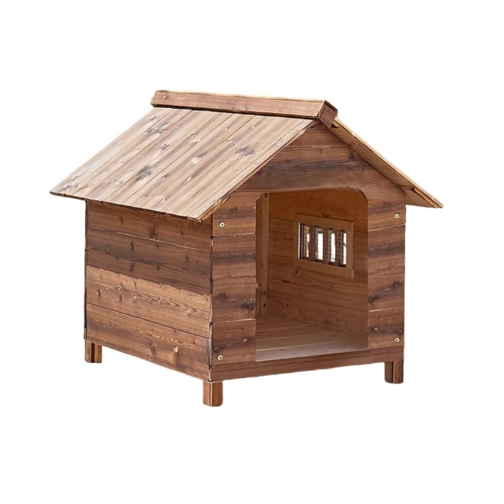 木製の犬小屋ペットハウスは、すべての季節に適しており、屋内と屋外の環境に適しており、防水性と耐腐食性があり、組み立てが簡単です。 (,)｜擇木ショップ