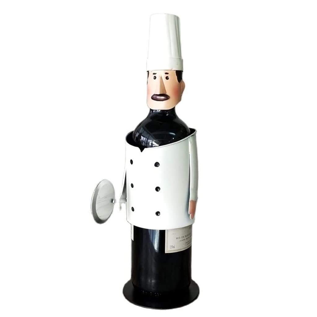 取り外し可能な錬鉄シェフワインラックメタルワインボトルラック家庭用ワイン用品キッチン装飾品|擇木ショップ