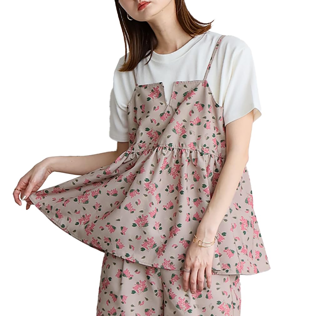 [] ヴィータフェリーチェ 小花柄キャミビスチェトップス／ペプラムデザイン レディース -29538｜擇木ショップ