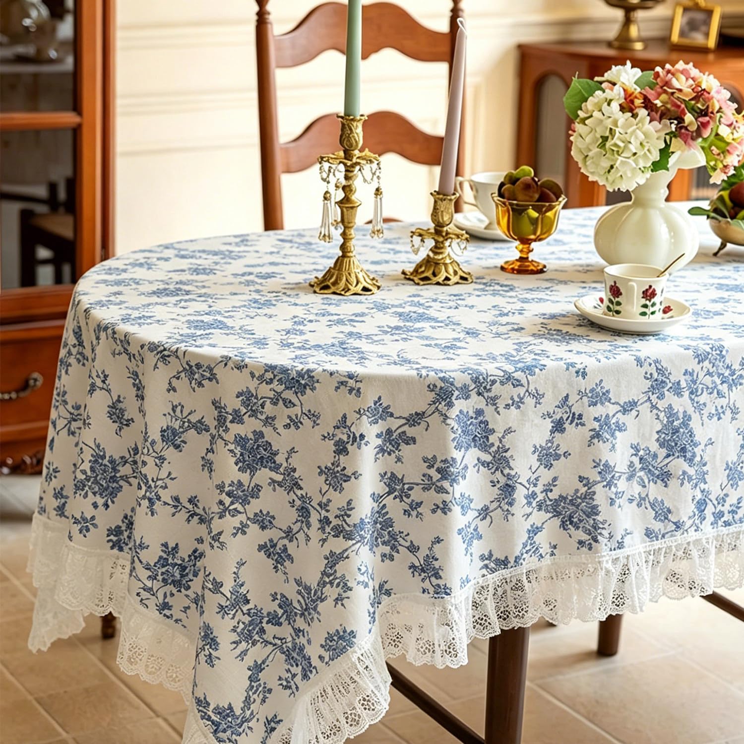 「」テーブルクロス 約90*90 ポリエステル レース 布製 丸洗い 断熱 耐熱 おしゃれ 円形テーブル ビニール テーブルカバー 汚れ防止 お手入れ簡単 北欧風 傷防止 擦れに強い 汚れ防止 ダイニ｜擇木ショップ