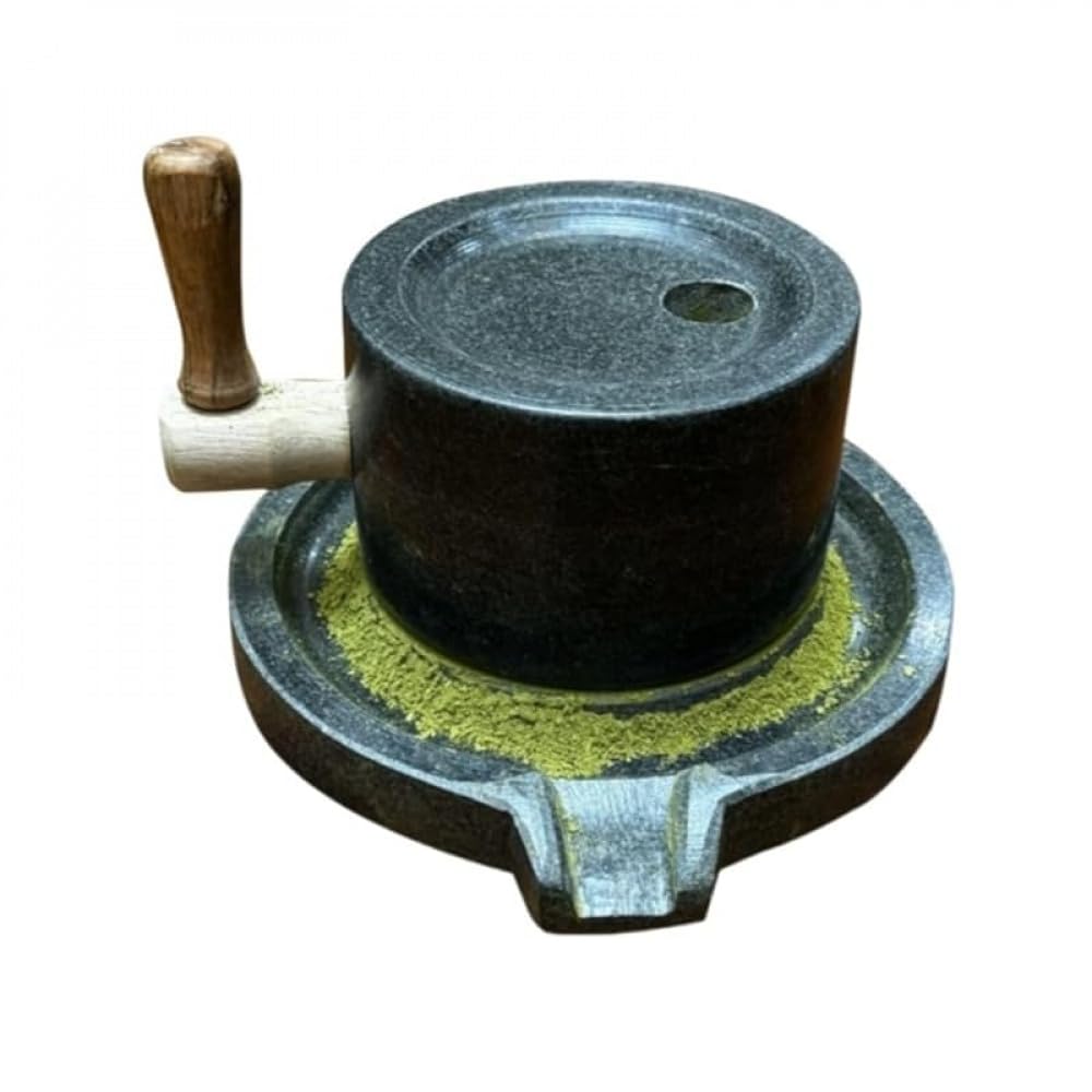 手動|茶道用茶臼・抹茶|研磨碗 香料・茶・ハーブ粉砕研磨工具 幼稚園・家庭用 茶工芸教材にも対応? (石臼)|擇木ショップ