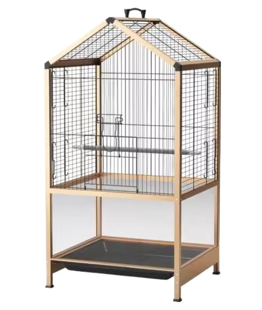 トリカゴ 鳥かご 金属鳥かご鳥飛行ケージ底トレイ錬鉄製オウムケージインコ、ラブバード用 鳥籠 オカメインコ ケージ()|擇木ショップ