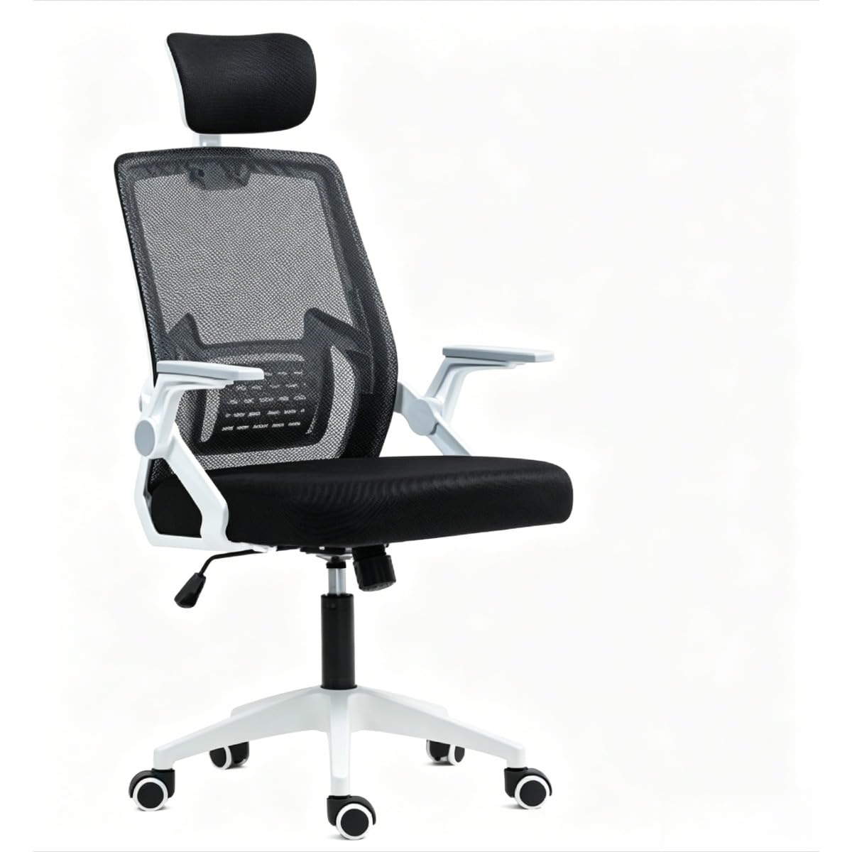 オフィスチェア 人間工学に基づいたメッシュ素材のチェア ランバーサポート ハイバックレスト 調節可能なヘッドレスト 跳ね上げ式アームレスト ロッキング機能 通気性に 高反発シートクッションを搭載 字型|擇木ショップ