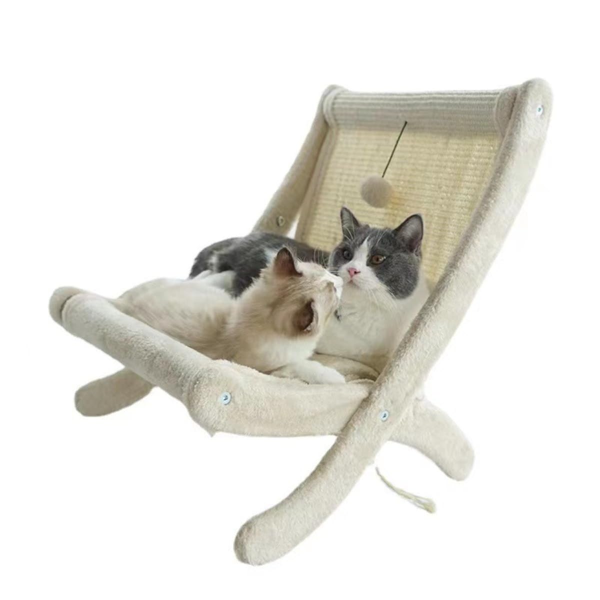 キャットベッド キャットタワー一体型 一年中使用可能 夏向け通気性ペットハウス サイザル麻製キャットスクラッチボード 粉落ちしにくい ソファ型猫用寝床 室内飼い猫専用リラックススペース｜擇木ショップ