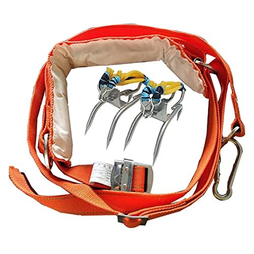木登り器 ステンレス製 木登り道具 ポータブル 木登り靴 耐荷重100 使いやすい 木登り 狩猟 観察 登山などに適用 固定ストラップ付き 耐久性 多機能|擇木ショップ