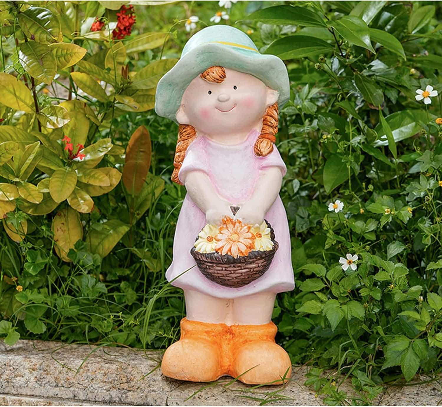置物 オブジェ 可愛い ガーデニング オーナメント 園芸 飾り 様式2 装飾 かわいい 女の子 インテリア 誕生日プレゼント ギフト 庭の彫像 ホーム装飾 癒し 北欧雑貨 アウトドア デコレーショ｜擇木ショップ