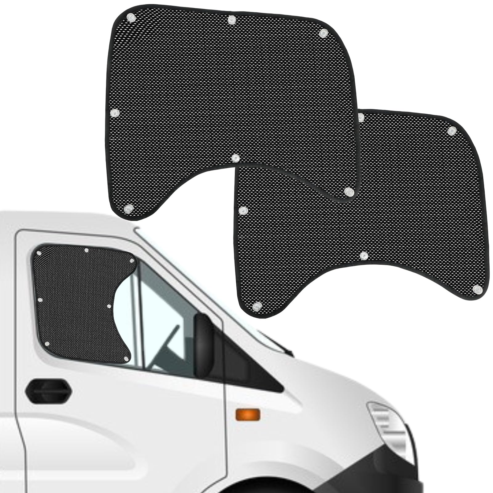 2422インチ サイドウィンドウサンシェード セミトラック用 車用サイドウィンドウシェード 吸盤付き トラック セミトラックアクセサリー用｜擇木ショップ