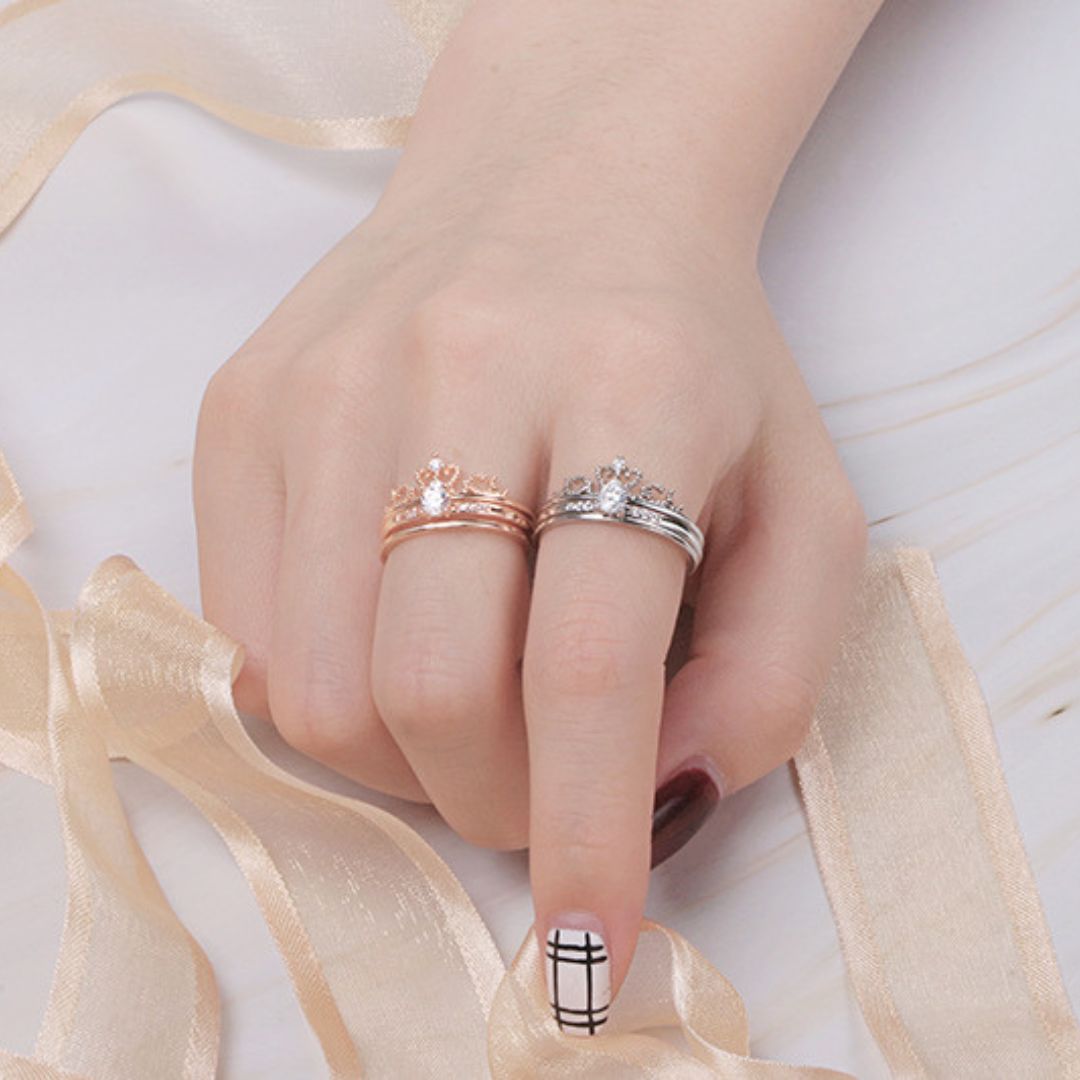 驚きの価格 ペアリング 指輪 太め レディース シルバー フリーサイズ 人差し指 リング ピンキーリング 2連 ブランド 錆びない ファッション 金属アレルギー対応 シルバー925 天然石 Fucoa Cl