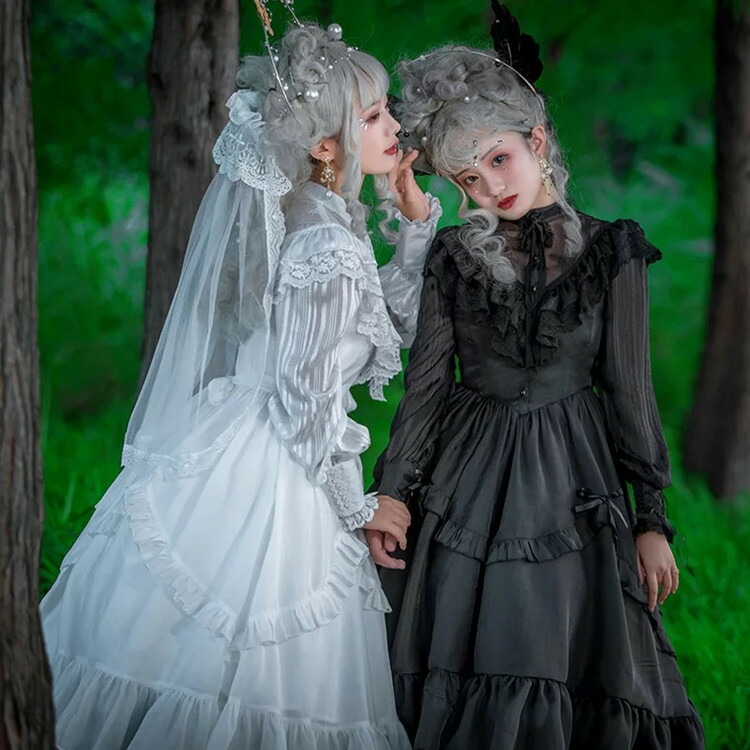 楽天市場】LolitaAlice 黒 ワンピース 長袖 クラシカル ゴスロリ