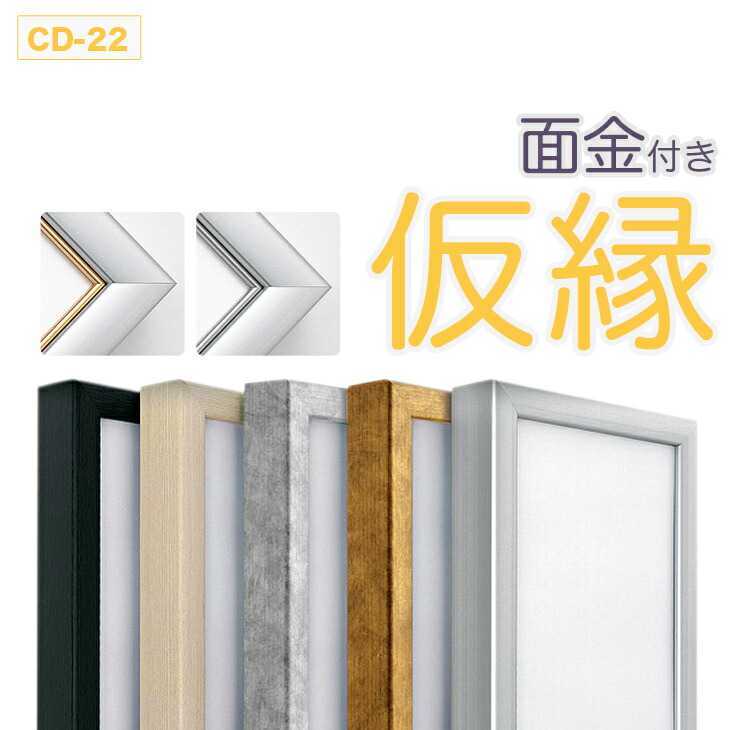 仮縁 出展用額縁【CD-22 Dタイプ（面金付き） 3号】キャンバス用 仮縁 油縁 F3号・油絵額 10P01Oct16