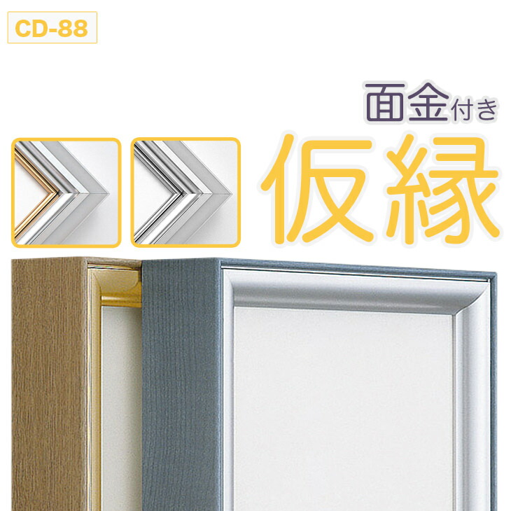 仮縁 見せびらかす用写真立て【CD-88 D印字機（面金付き添い人）25号】帆布用 仮縁 油縁 10P01Oct16