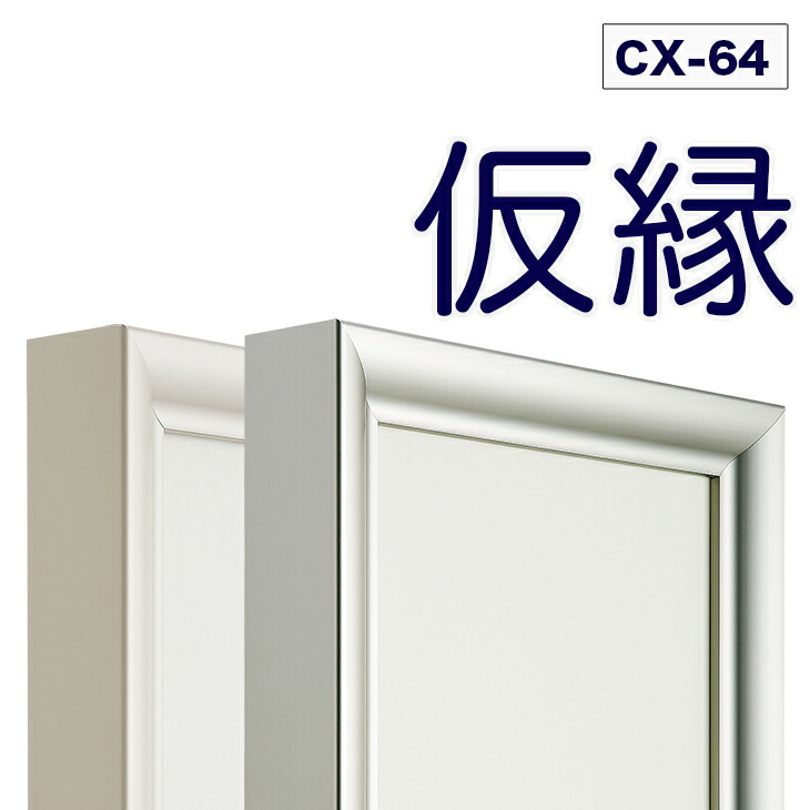 F50号キャンバス仮額　組立額縁　2個セット　カットキャンバス1枚付 浮かし型 出展用仮縁 CX62 組立商品 /909×1167(F50)のキャンバス