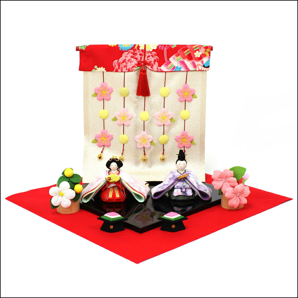 全国宅配無料 ひな人形 雛祭り 花雅雛 桜几帳飾り 1 817 和雑貨 雛人形 ひな人形 雛祭り お雛様 ちりめん 親王飾り 輝く高品質な Www Protax In