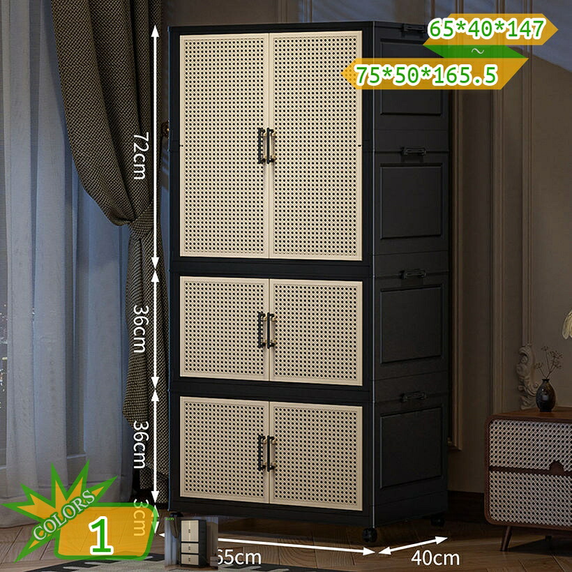 折りたたみ式 ワードローブ 組立簡単 工具不要 防塵 防水 収納棚付き 大容量 クローゼット カラーボックス 衣類収納 洋服掛け 引っ越し 単身赴任用 おしゃれ 収納 耐久性 防塵 高耐荷重 省スペース 収納 コンテナ ボックス リビング 寝室 書斎 玄関 takushistore