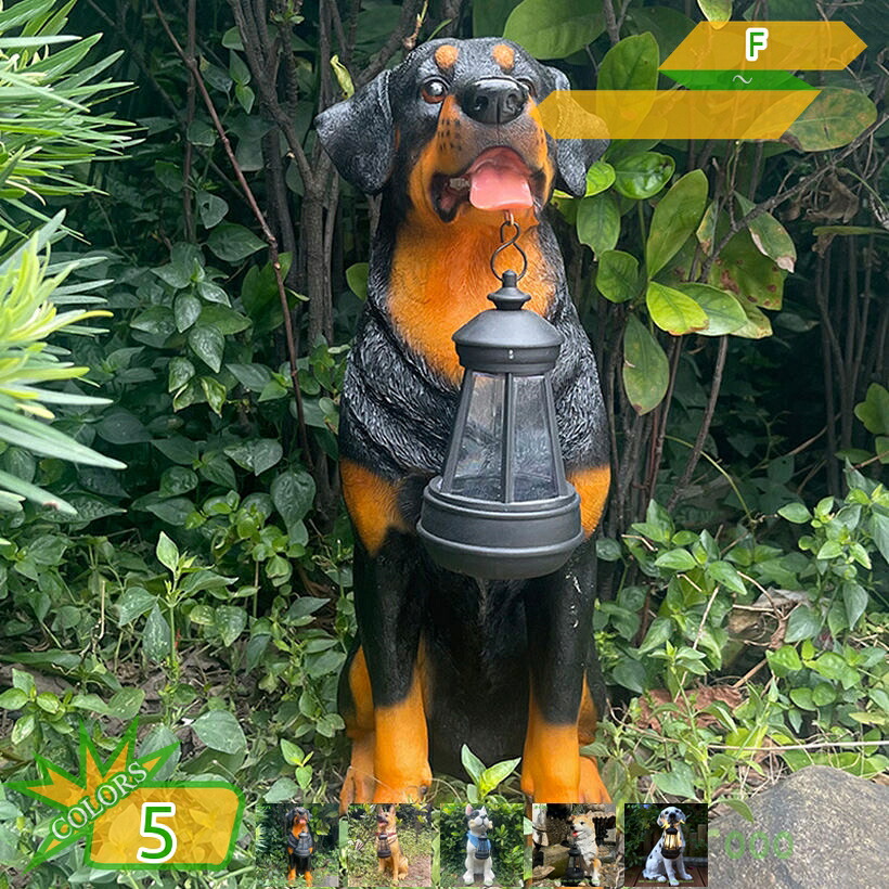 ソーラー置物 ソーラーライト ガーデンオーナメント 犬の動物 置物ライト かわいい 童話 庭 飾り ガーデンオーナメントライト 屋外 アウトドア デコレーション 電池不要 防水 樹脂 園芸用品 室外用 takushistore｜takushistore