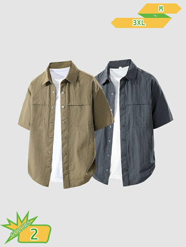 開襟プルオーバー アウター トップス 夏服 ゆったり 心地よい 照明ランプ色合い 名取り草落ちこむ 半袖 砂浜プルオーバー 旅する 耐久性 口さかしい 炎節上衣 体型押しかぶせる カッコイイ 気が大きい大きさ 吸汗速乾 通気性 着飾る takushistore