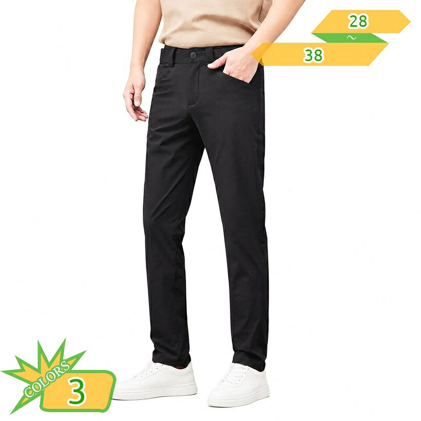 ストレートパンツ メンズ カジュアル チノパン ズボン ロングパンツ 無地 シンプル 通勤 オフィス ビジネス 普段着 体型カバー 着回し 合わせやすい 快適 春 夏 takushistore｜takushistore