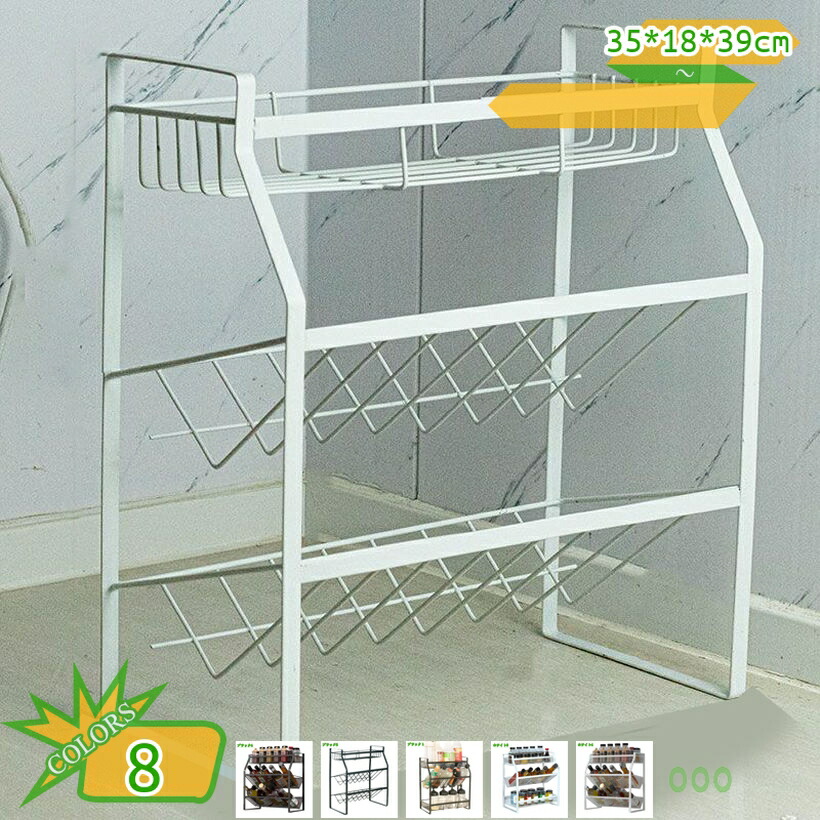 500円OFFクーポン 調味料ラック スパイスラック 大容量 キッチンストレージ 調味料入れ 調味料 スタンド スパイス収納 おしゃれキッチンラック 台所収納 3段式 多機能キッチン 卓上ラック 調味料棚 防汚 防錆 防油 takushistore