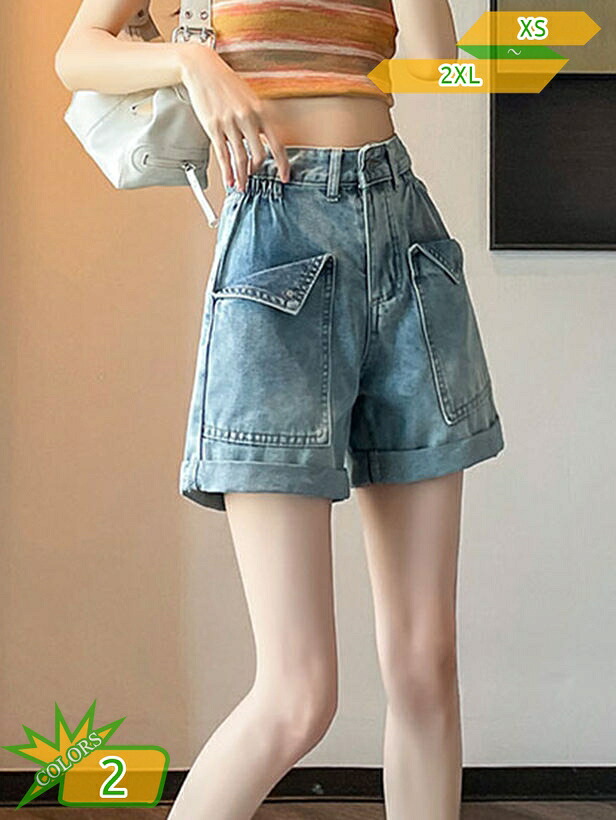 1000円OFFクーポン レディース ショートパンツ デニム 短パン ショーパン ホットパンツ ミニ丈 ハイウエスト セクシー ロールアップ ショーツ カジュアル ゆったり 無地 美脚 きれいめ 通学 リーゾト 旅行 普段着 春 夏 大きいサイズ takushistore｜takushistore