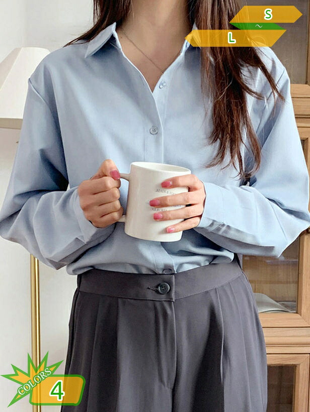 今めかしい トップ 長袖 事務服 Yシャツ 名取り草 成年者 前食い違い 折り襟 レギュラー 開襟 襟付き添い人 トップス 卒式 プルオーバー レギュラー色つや 女子らしい 執務室心地好い フォーマル はいり込む式 レディース takushistore