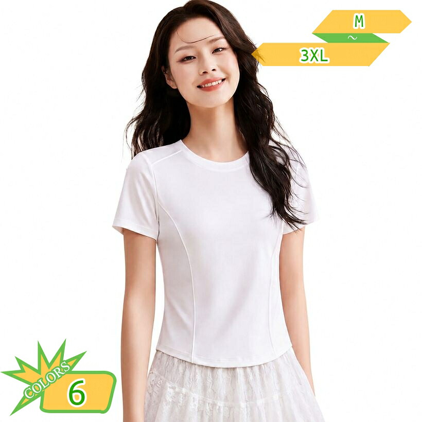 ｔシャツ レディース 半袖 着痩せ 体型カバー トップス 丸首 クルーネック 正肩 カットソー 無地 フェミニン カジュアル きれいめ ビジネス 通勤用 旅行 普段着 ゆったりサイズ おしゃれ 春夏秋 takushistore｜takushistore