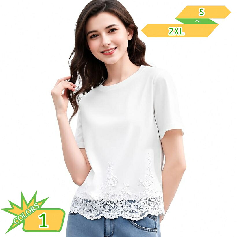 カットソー レディース 半袖 着痩せ ゆったり tシャツ トップス フェミニン 上品 大人可愛い きれいめ カジュアル デイリー 普段着 通学 通勤 伸縮性 動きやすい 大きいサイズ 丸首 夏物 takushistore｜takushistore 10,420円